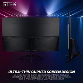 img 1 attached to GTEK F2740C Frameless FreeSync Display - 240Hz, Flicker-Free, Curved Screen with Blue Light Filter & 1920X1080P Resolution