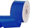 vatin 2 inches solid royal blue/sapphire blue double faced polyester satin ribbon for craft, gift wrapping, hair bow, wedding deco 25 yard spool logo