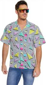 img 4 attached to Funky And Stylish 80S And 90S Button Up Shirts For Men By MIAIULIA: Perfect For The Beach And Beyond!