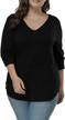 flattering allure: plus size long sleeve tees with asymmetric hem for casual chic look by allegrace logo