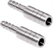 pack of 2 beduan stainless steel reducing splicer mender barb fittings - 5/16" to 1/4" hose barb reducer for air, water, and fuel on boats logo