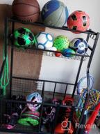 img 1 attached to Mythinglogic Garage Storage System With Baskets And Hooks - Ideal Sports Equipment Organizer And Garage Ball Storage For Indoor/Outdoor Use review by Mike Pearson