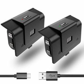 img 4 attached to Xbox Rechargeable Controller Battery Packs (2 Pack) With 4 Matching Covers And Micro USB Charging Cable - Compatible With Xbox One/Xbox Series X S And Elite Wireless Remote - Play And Charge Kit