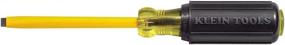 img 1 attached to Klein Tools 621-6: Coated 3/16-Inch Cabinet Tip Flat Head Screwdriver with Cushion Grip Handle - 6-Inch Round Shank for Precision Work