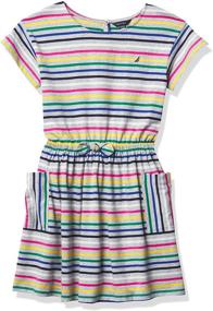 img 3 attached to 👗 Nautica Girls Sleeve Marshmallow X Large Dresses for Girls' Clothing