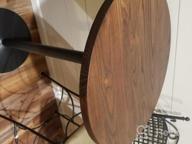 img 1 attached to HOMCOM Rustic Industrial Bar Table With Elm Wood Top And Metal Base - 42 Inch Pub Table review by Jennifer Alvarez