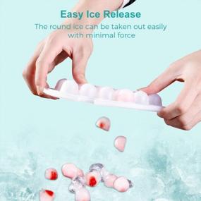 img 1 attached to Beeyoka BPA Free 2 Pack Reusable Ice Cube Trays With Bin - 51 Easy Release Round Cubes Molds For Chilled Drinks, Whiskey