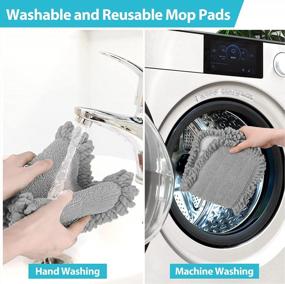 img 1 attached to 6PCS 17.7 X 7.5Inch Reusable Washable Microfiber Spray Mop Heads Refills For Wet/Dry Floor Cleaning Compatible With Tsmine Home Commercial Floor Care System