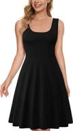 stay stylish in the sun with herou women's sleeveless a-line flare sun dresses logo