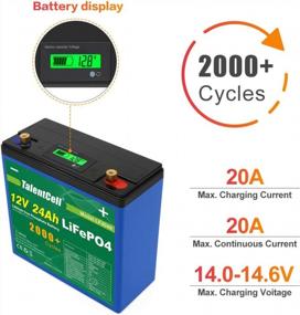 img 3 attached to 12V 24Ah LiFePO4 Battery Pack LF4040, 12.8V 288Wh Deep Cycle Rechargeable Lithium Iron Phosphate Batteries For TalentCell