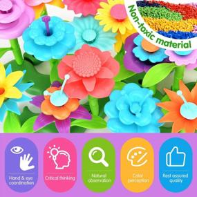 img 3 attached to 101 Piece Flower Building Blocks: Develop Creativity And Learning In Kids Aged 4-7 With Education Toy Set Ideal For Gift-Giving