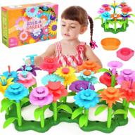 101 piece flower building blocks: develop creativity and learning in kids aged 4-7 with education toy set ideal for gift-giving logo