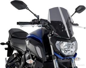 img 1 attached to 🏍️ Enhance Your Riding Experience with Puig 9667F Winds New Generation Touring Windshield for Yamaha MT-07 18- C/Dark Smoke