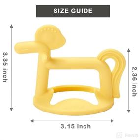 img 2 attached to MOYUUM Silicone Pony Teether - Baby 🐴 Chew Toy, Wearable Type, Yellow - Pack of 1