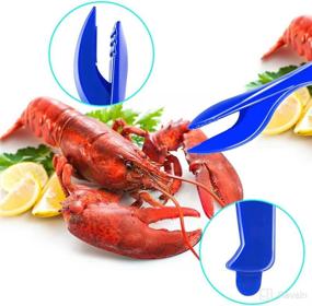 img 1 attached to 21 Piece Crab Crackers and Tools Set with 6 Crab Leg Crackers, 6 High-Quality Stainless 🦀 Steel Lobster Shell Forks, 6 Crab Leg Forks, 2 Seafood Scissors & Storage Bag, Complete Nut Cracker Set