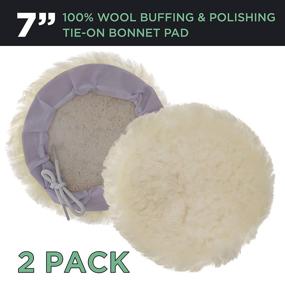 img 3 attached to 🧶 TCP Global 7" Premium Wool Buffing & Polishing Bonnet Pad (Pack of 2)