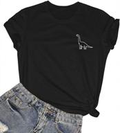 cute and quirky: rosepark's women's dinosaur graphic t-shirts for teen girls! logo
