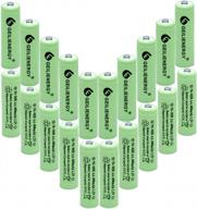 20-pack baobian aa nimh rechargeable batteries for solar lights and garden lamps, 600mah 1.2v - green logo
