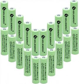img 4 attached to 20-Pack Baobian AA NiMH Rechargeable Batteries For Solar Lights And Garden Lamps, 600MAh 1.2V - Green