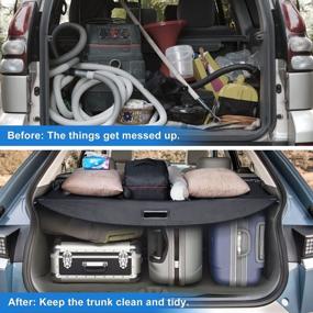 img 3 attached to Крышка багажника Hyundai Ioniq 5 2022 — выдвижная защитная шторка заднего багажника от BORDAN – сверление не требуется – черный с отделкой из углеродного волокна – обязательный аксессуар