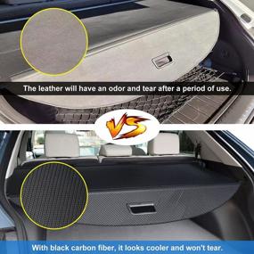 img 1 attached to Крышка багажника Hyundai Ioniq 5 2022 — выдвижная защитная шторка заднего багажника от BORDAN – сверление не требуется – черный с отделкой из углеродного волокна – обязательный аксессуар