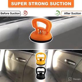 img 1 attached to 3-Pack Car Dent Puller Tools - Powerful Car Suction Cups 🔸 for Dent Removal, Glass, Tiles, Mirror, Granite Lifting & Objects Moving - Orange