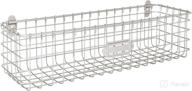 📦 spectrum diversified vintage wall mount silver wire basket: ultimate pantry, bath & entryway storage organizer with label plate логотип