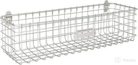 img 4 attached to 📦 Spectrum Diversified Vintage Wall Mount Silver Wire Basket: Ultimate Pantry, Bath & Entryway Storage Organizer with Label Plate