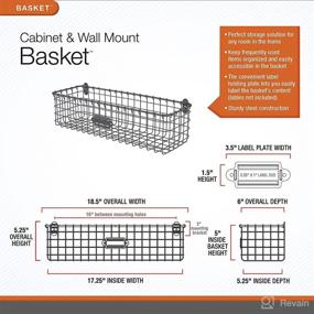 img 3 attached to 📦 Spectrum Diversified Vintage Wall Mount Silver Wire Basket: Ultimate Pantry, Bath & Entryway Storage Organizer with Label Plate