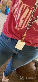 img 5 attached to Шейный ремешок MNGARISTA для ключей, ремешок для ключей с цветочным принтом для женщин, прочный ремешок для удостоверения личности с кольцом для ключей и застежкой для идентификационных значков, школьный идентификатор или кошельки, Chloris