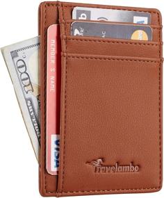 img 3 attached to Travelambo Pocket Minimalist Leather Blocking Men's Accessories best: Wallets, Card Cases & Money Organizers