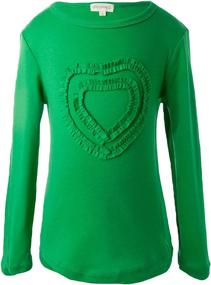 img 2 attached to 👚 Ipuang Girls Heart-Shaped Short Sleeve T-Shirt | Girls' Clothing - Tops, Tees, and Blouses
