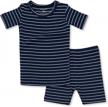 stylish stripe pattern toddler pajama set for daily wear - avauma snug fit ribbed sleepwear for boys and girls logo