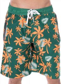 img 4 attached to Verabella Men'S Swim Trunks: Mesh Lining Beachwear Board Shorts With Pockets