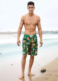 img 3 attached to Verabella Men'S Swim Trunks: Mesh Lining Beachwear Board Shorts With Pockets