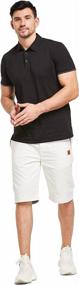 img 3 attached to JustSun Mens Shorts Casual Classic Fit Cotton Summer Beach Shorts With Elastic Waist And Pockets