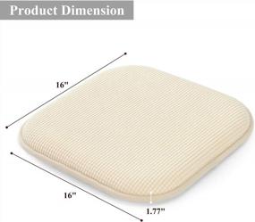 img 1 attached to Upgrade Your Dining Comfort With Shinnwa Memory Foam Chair Pads Set For Indoor Wooden & Metal Chairs