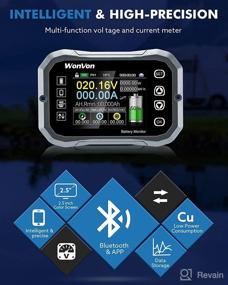 img 3 attached to WonVon 100A Smart Battery Monitor - RV Battery Monitor with Shunt | High/Low Voltage Programmable Alarm | 0V-120V Battery Support | Bluetooth Enabled | Compatible with 12V Lithium, Sealed, Gel, and Flooded Batteries