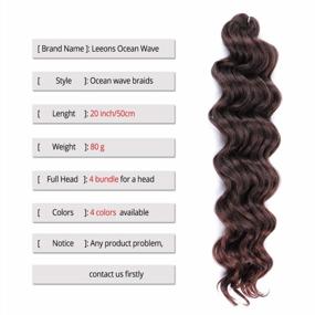 img 1 attached to LEEONS Ombre Deep Wave Crochet Hair 20 Inch - 4 Pack T1B-33, Perfect For Ocean-Inspired Waves