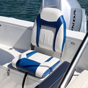 img 3 attached to Deluxe High Back Folding Boat Seat With Stainless Steel Screws - NORTHCAPTAIN S1