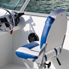 img 2 attached to Deluxe High Back Folding Boat Seat With Stainless Steel Screws - NORTHCAPTAIN S1