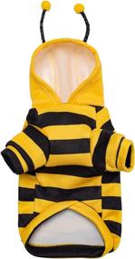 img 3 attached to 🐾 Cute and Warm Pet Clothes: Hooded Sweatshirt Coat for Small Dogs and Cats, Ideal for Cold Weather