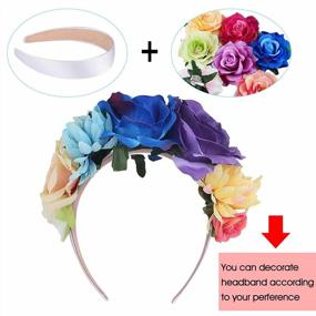 img 1 attached to 12-Piece Satin Headband Set - 1 Inch Wide, Non-Slip & Colorful DIY Hair Accessories For Women And Girls