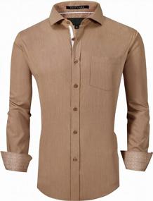 img 4 attached to 👔 Wrinkle-Free Luxury: Joey CV Shirts Macaroon Men's Clothing Collection