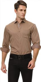 img 3 attached to 👔 Wrinkle-Free Luxury: Joey CV Shirts Macaroon Men's Clothing Collection