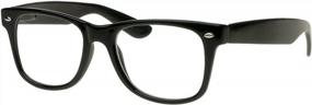 img 2 attached to Goson Non-Prescription Clear Lens Eye Glasses Frames For Women & Men - Square Nerd Hipster Eyewear - 2 Pairs Black & Black/Yellow Frame