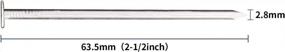 img 2 attached to Никелированные подвесные гвозди - упаковка из 70 штук - длина 2-1 / 2 дюйма - идеально подходят для дерева, кровли и настенного крепления
