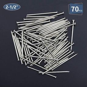 img 3 attached to Nickel Plated Hanging Nails - Pack Of 70 - 2-1/2 Inches Long - Ideal For Wood, Roofing And Wall Hanging Purposes