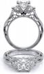platinum plated silver princess moissanite engagement rings for women - stunning 1.48 carat (ctw) moissanite ring logo
