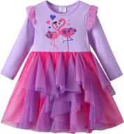 stylish winter party dresses for girls - long sleeve tutu dresses by dxton logo